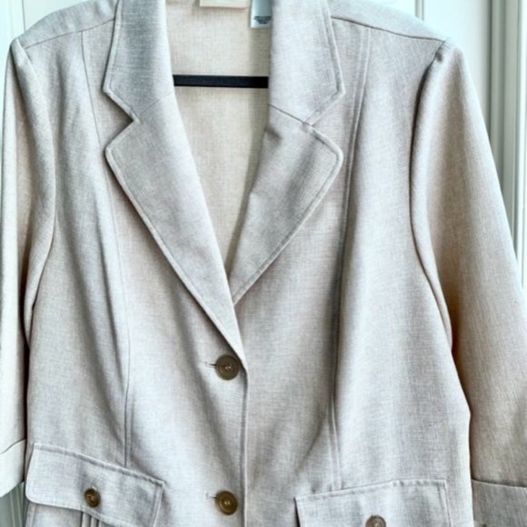 lightweight spring jacket, Alfred Dunner, beige, 16w - Picture 1 of 6
